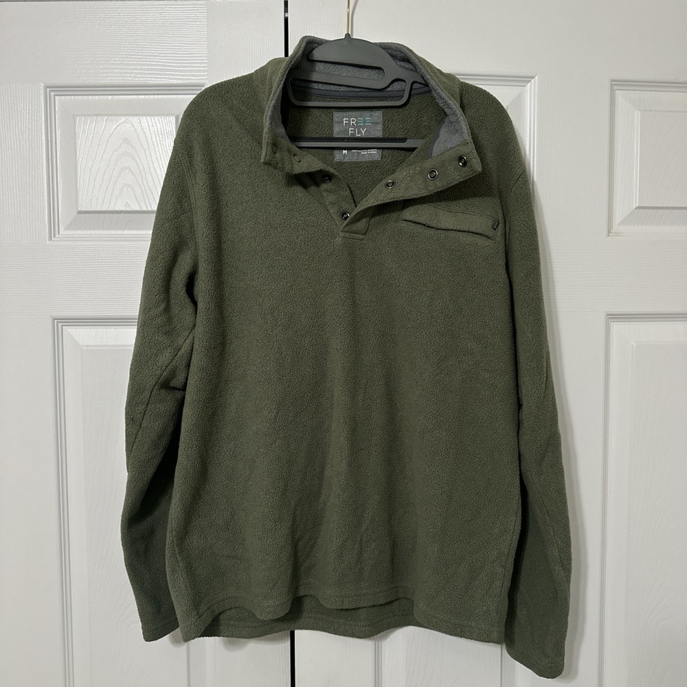 Free Fly Apparel Green Fleece Pullover Sweatshirt